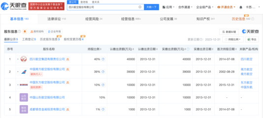 四川航空完成工商變更與票務(wù)代理新動向